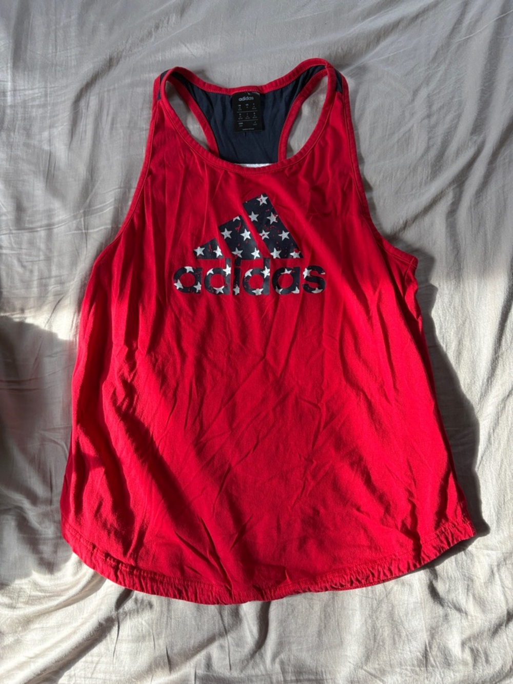 adidas Red Women's Logo Racerback Tank